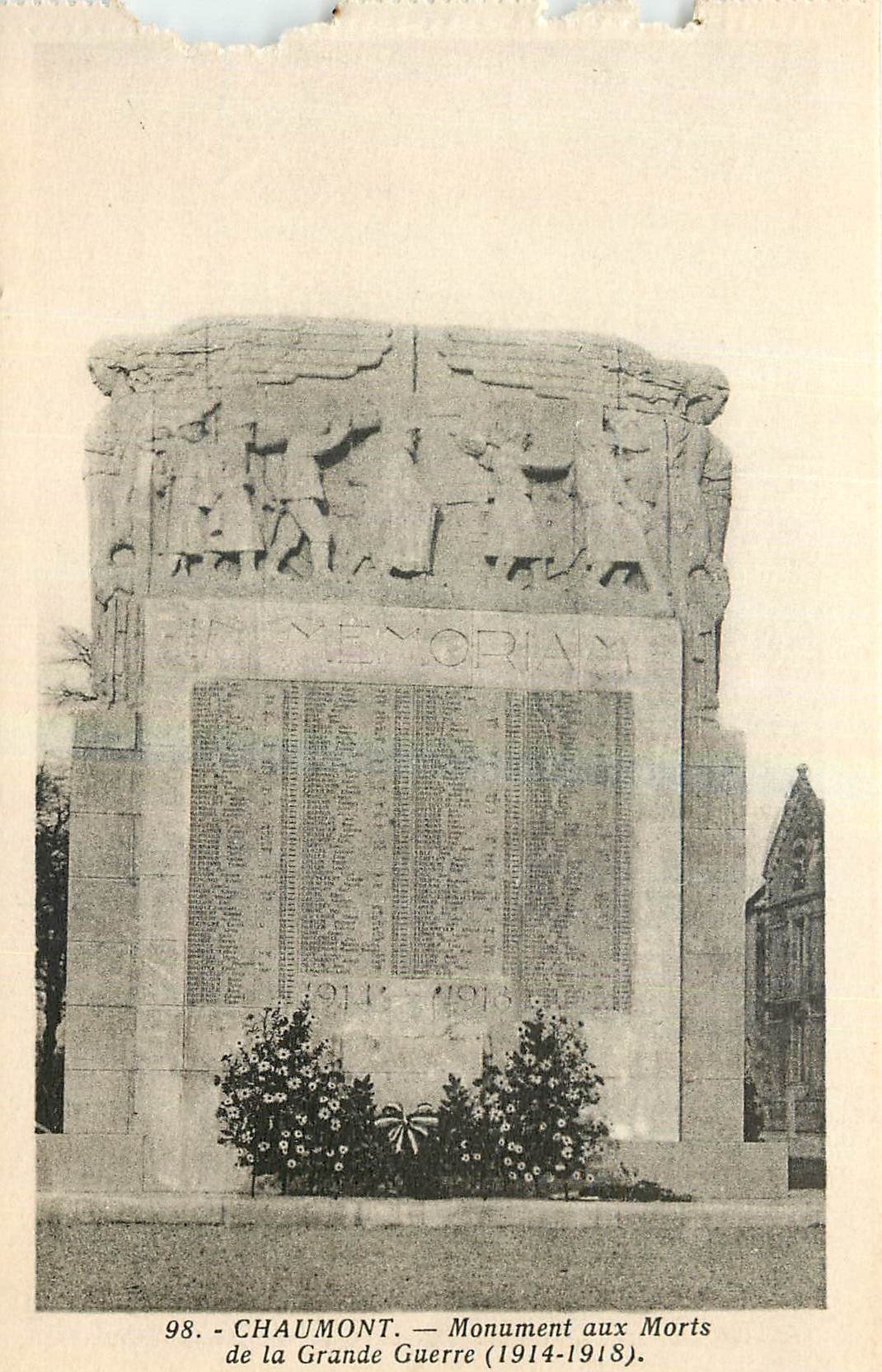 CPA Chaumont Monument aux Morts de la Grande Guerre 1914-1918 