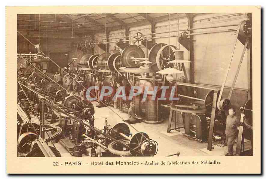 CPA Paris Hotel des Monnaies Atelier de fabrication des Medailles 