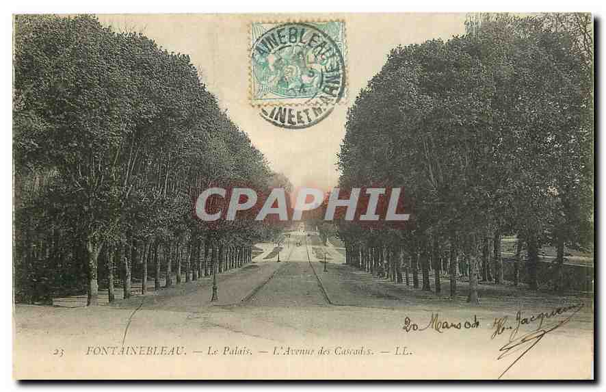 CPA Fontainebleau Le Palais l'Avenue des Cascades 