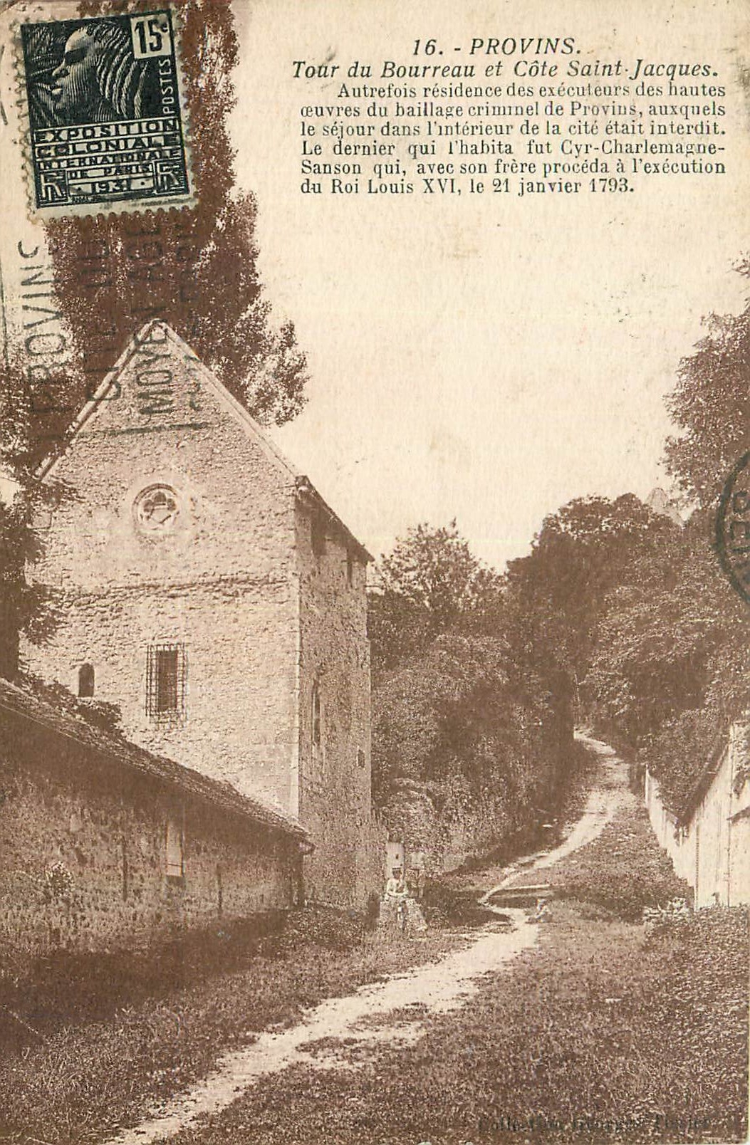 CPA Provins Tour du Bourreau et Cote Saint Jacques 