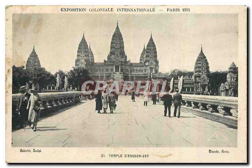 CPA Exposition Coloniale Internationale Paris Temple d'Angkor Vat 