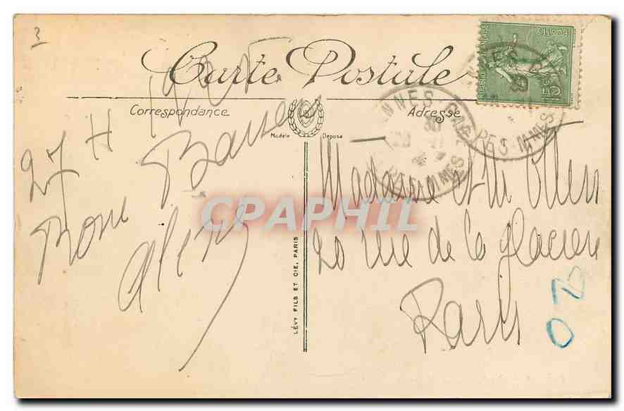CPA Cannes Les Mouettes  — Verso