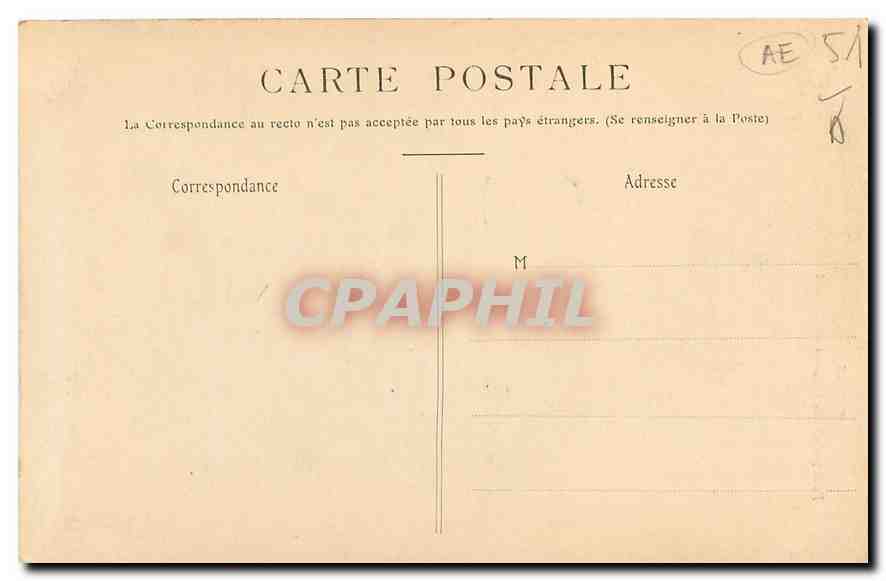 CPA Reims Poit Portail de l'Eglise Saint Remi  — Back