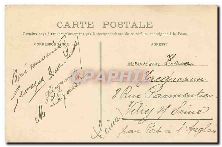 CPA Tours l'Eglise Porche gothique  — Rückseite