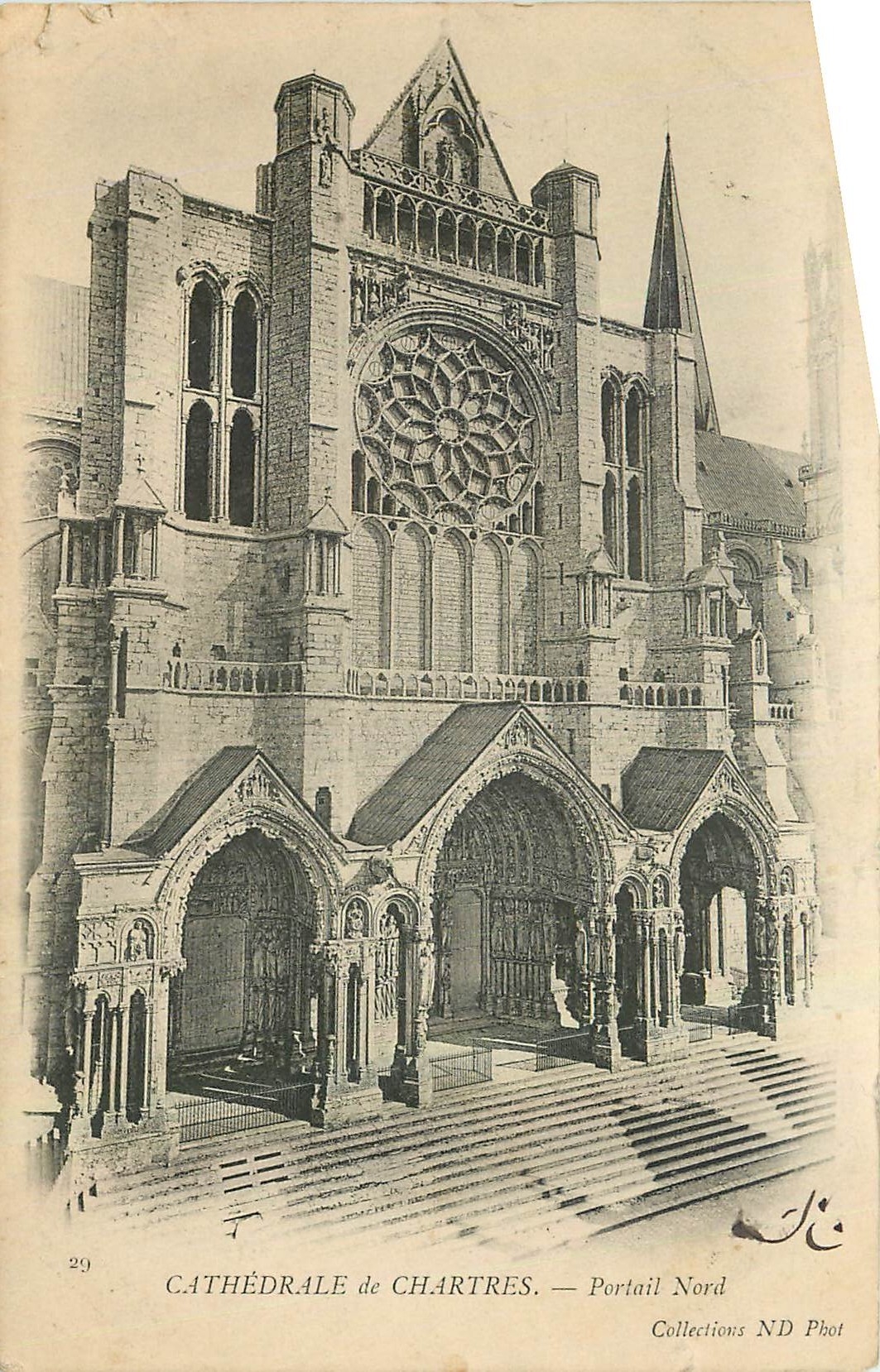 CPA Cathedrale de Chartres Portail Nord 