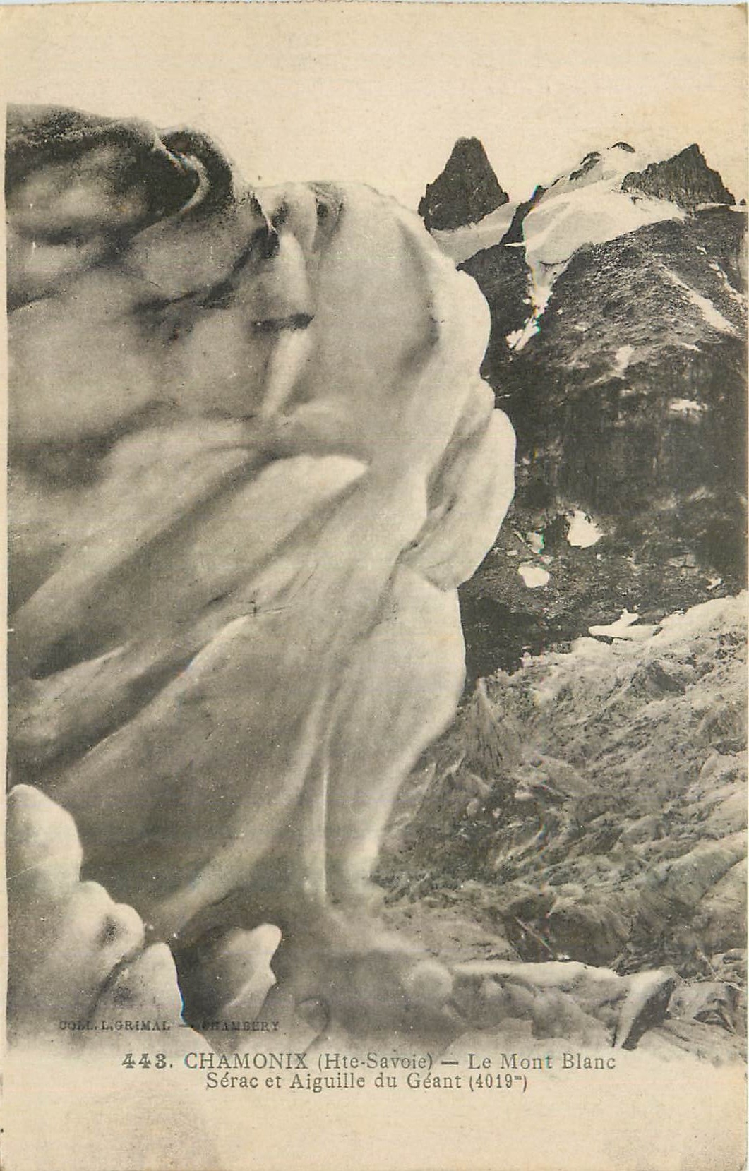 CPA Chamonix Hte Savoie Le Mont Blanc Serac et Aiguille du Geant 