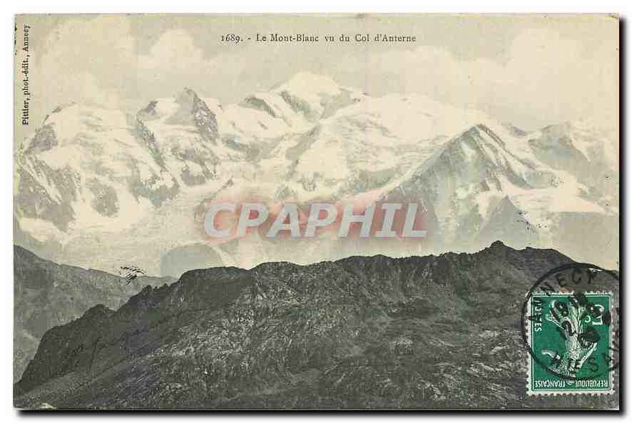 CPA Le Mont Blanc vu du Col d'Auterne 