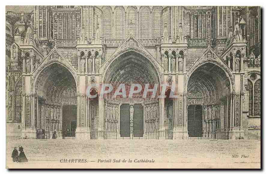 CPA Chartres Portail Sud de la Cathedrale 