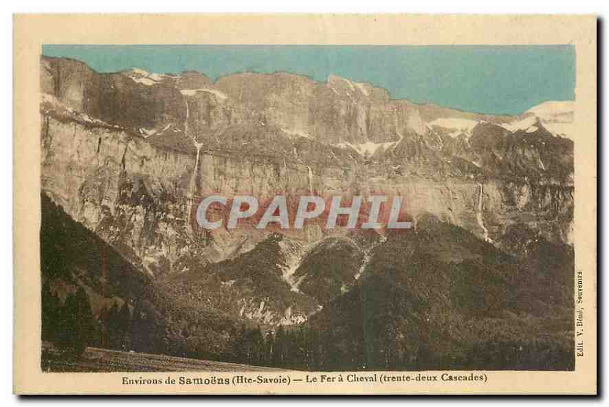 CPA Environs de Samoens Hte Savoie Le Fer a Cheval trente deux Cascades