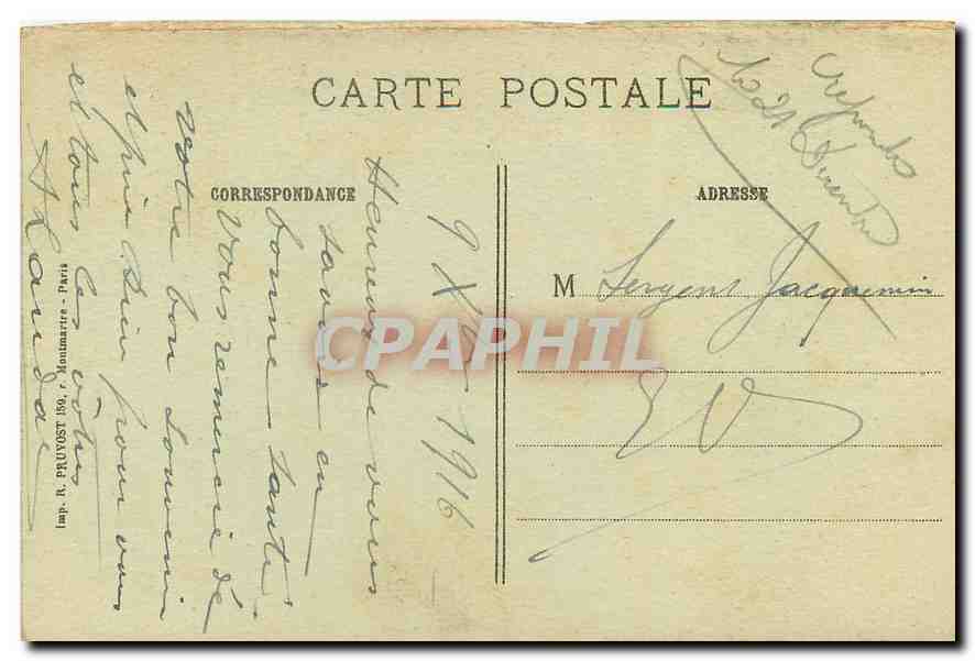 CPA La Guerre 1914 1915 1916 Albert Somme Militaria — Rückseite