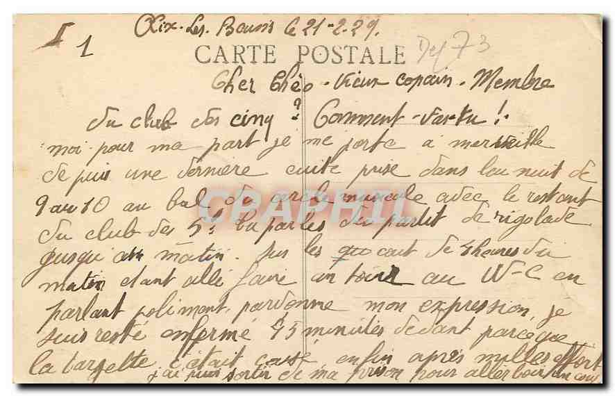 CPA Aix les Bains Savoie Le Grand Port  — Rückseite