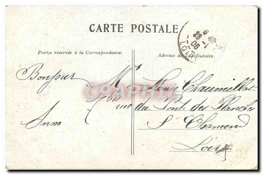 CPA Paris Le Monument de Gambetta  — Rückseite