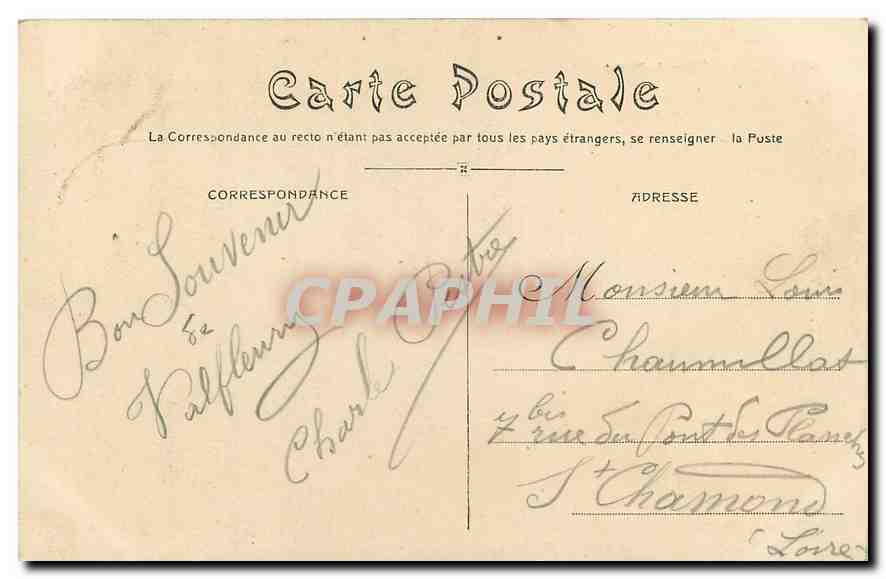 CPA Valfleury Vierge a la Chaise  — Rückseite