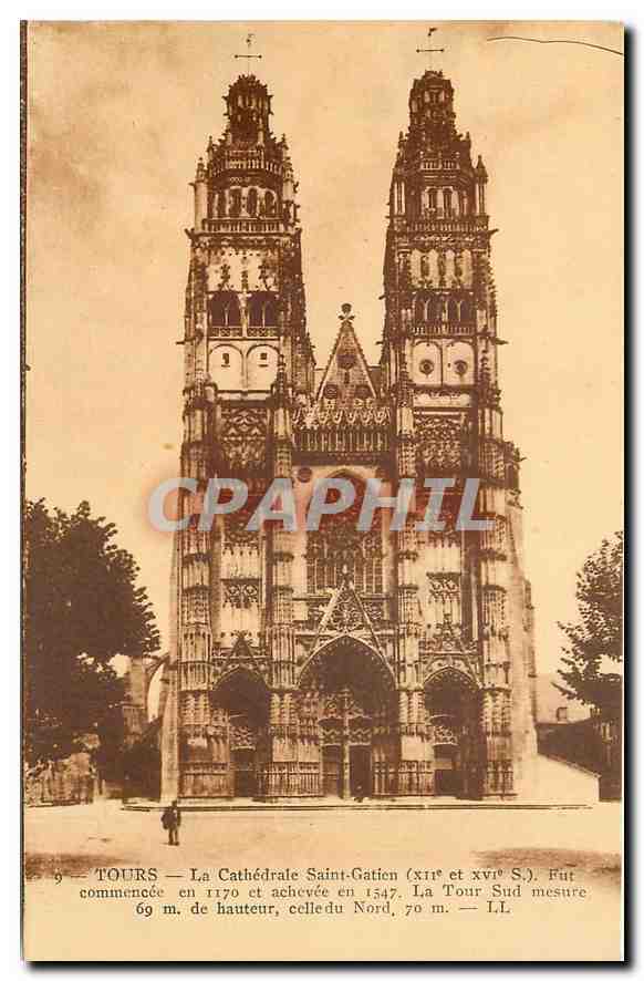 CPA Tours La Ctahedrale Saint Gatien 
