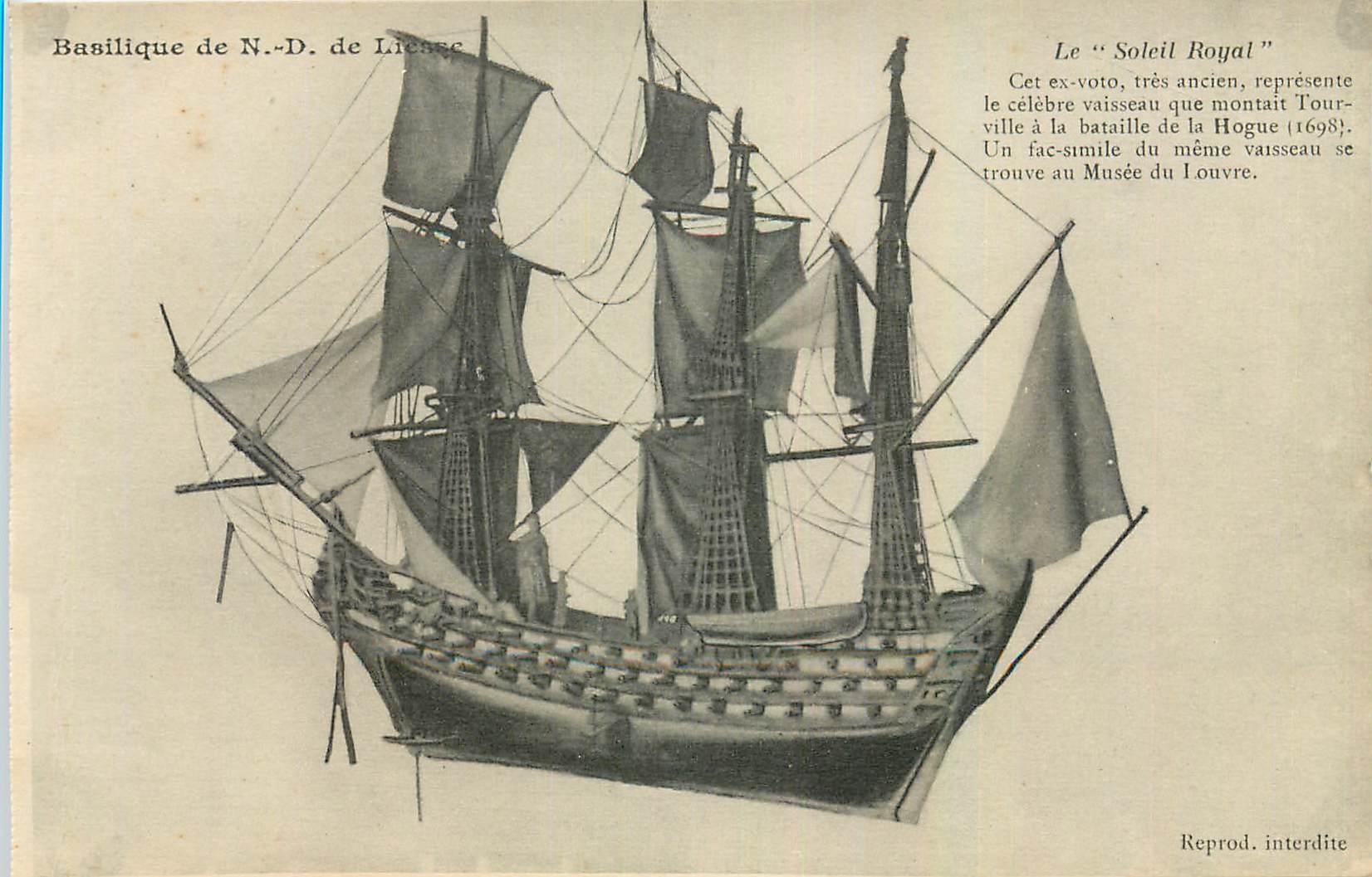 CPA Basilique de N D de Liesse Le Soleil Royal Bateau
