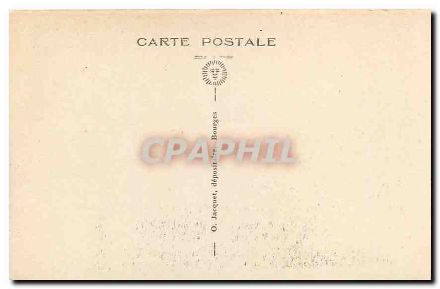 CPA Nouvel Hotel des Postes de Bourges Rue de la Monaie  — Back