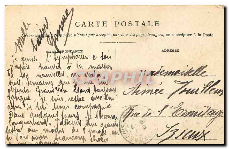 CPA St Symphorien sur Coise Les bords de la Coise  — Verso