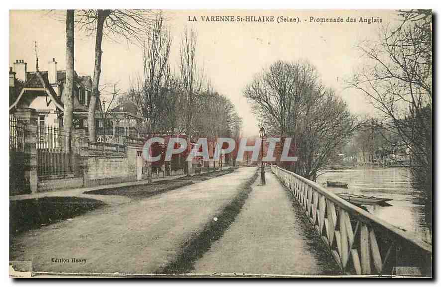 CPA La Varenne St Hilaire Seine Promenade des Anglais 