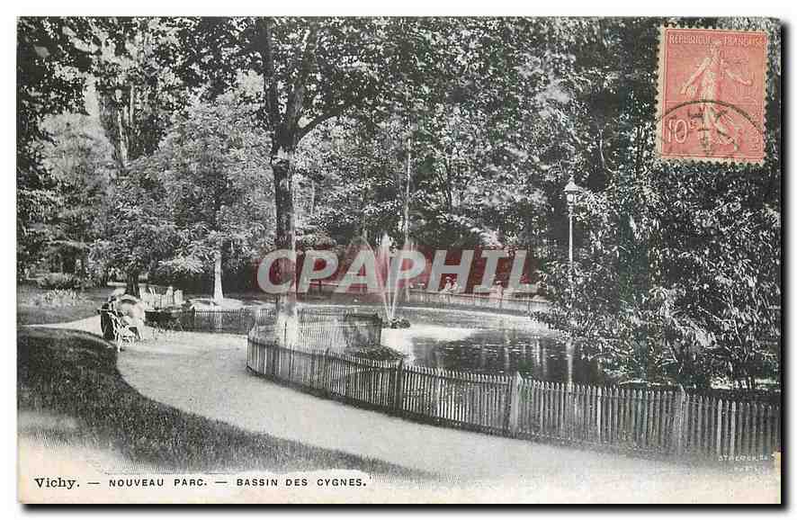 CPA Vichy Nouveau Parc Bassin des Cygnes 