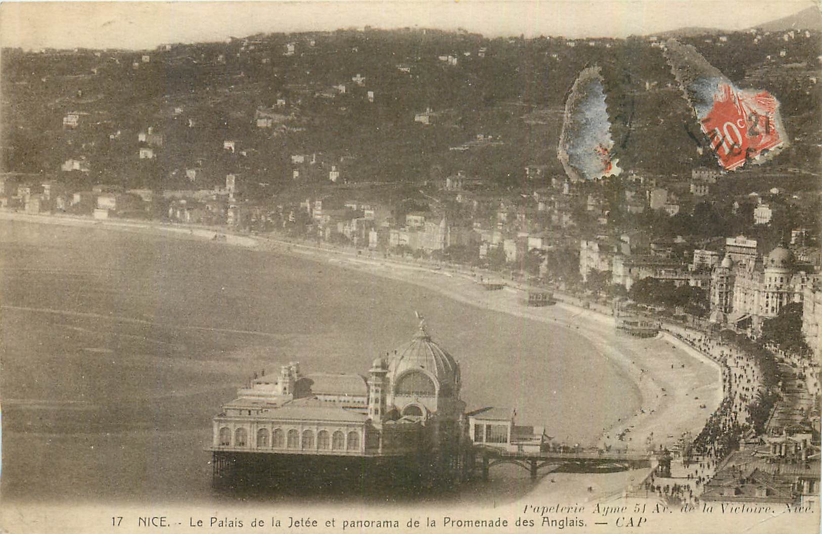 CPA Nice Le Palais de la Jetee et Panoramal de la Promenade des Anglais 