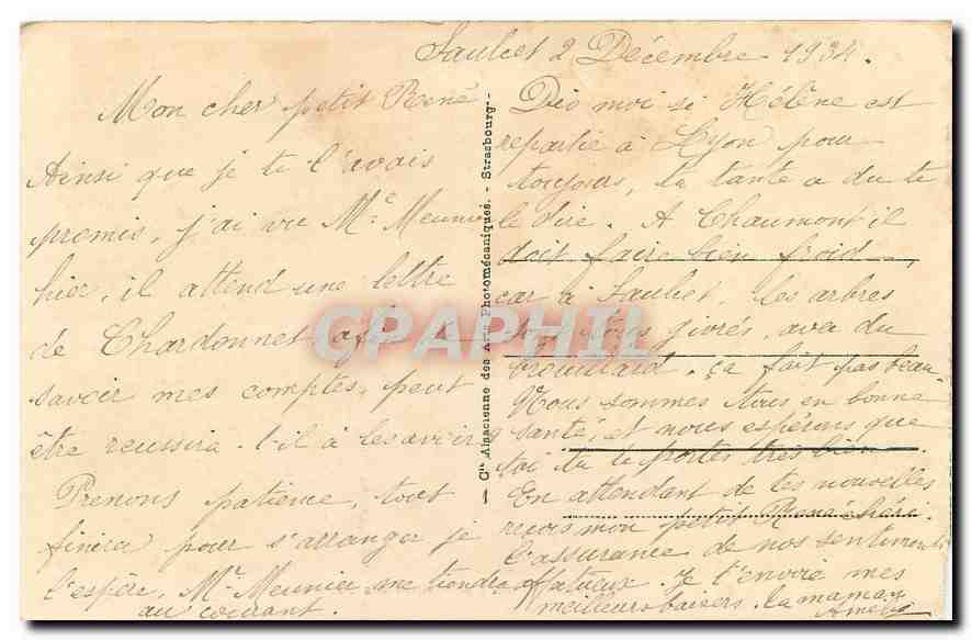 Vichy - Parc et Pavillon des Célestins — CPA n°42, éditeur A. P. L. (A. P. L.) — Rückseite