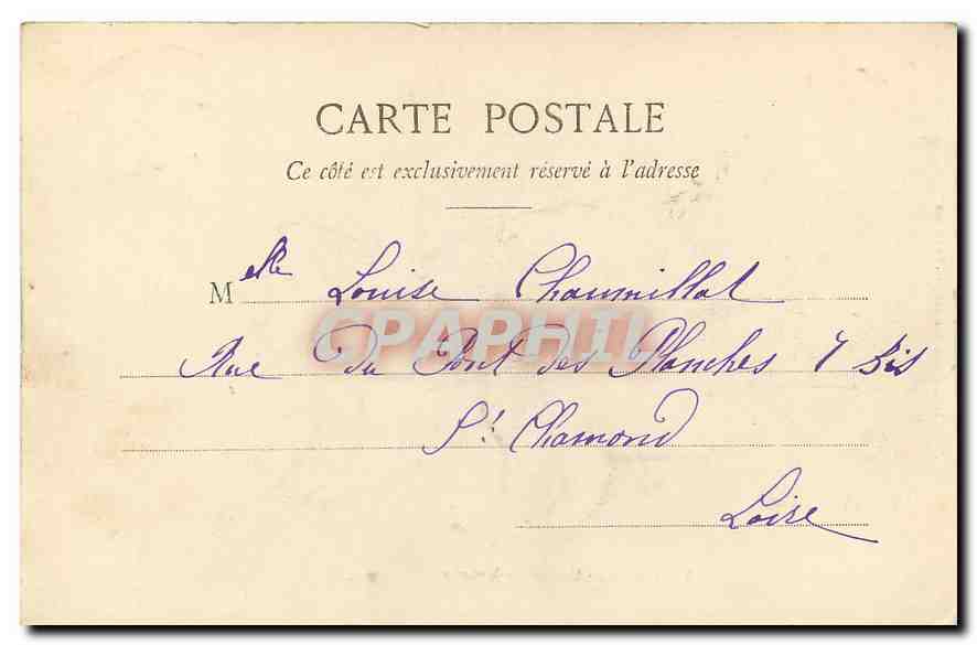 CPA St Etienne Un Coin de Marengo — Rückseite