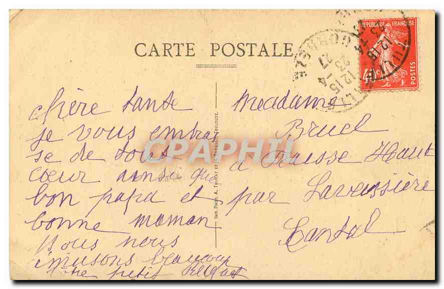 CPA Roc Amadour Chapelle Miraculeuse  — Rückseite