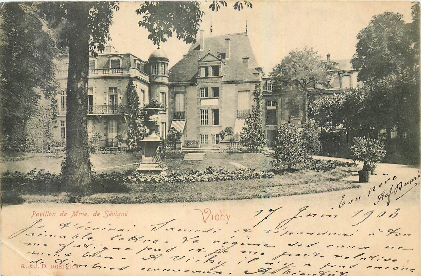 CPA Vichy Pavillon de Mme de Sevigne 