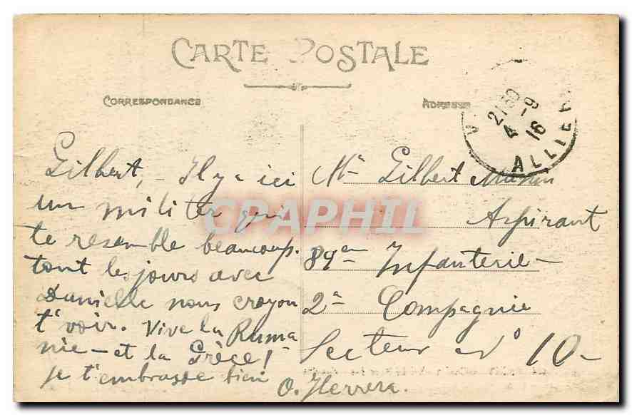 CPA Vichy Chalet Abri du Parc des Celestins — Rückseite