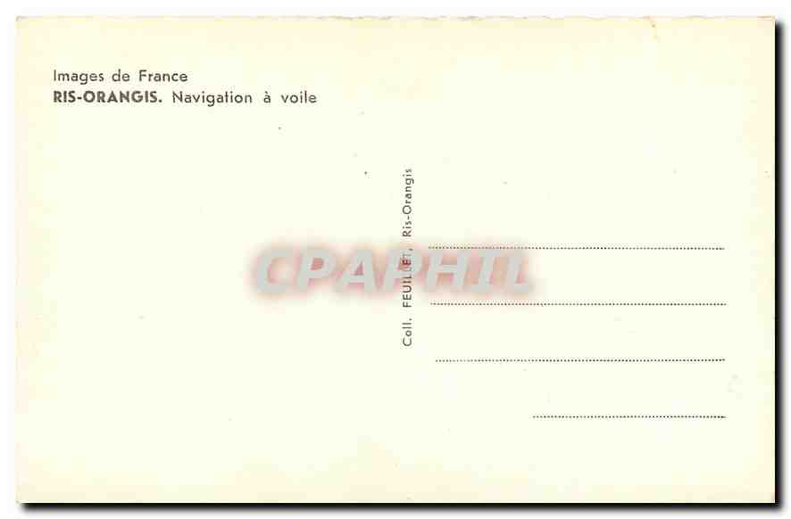 CPM Images de France Ris Orangis Navigation a voile  — Rückseite