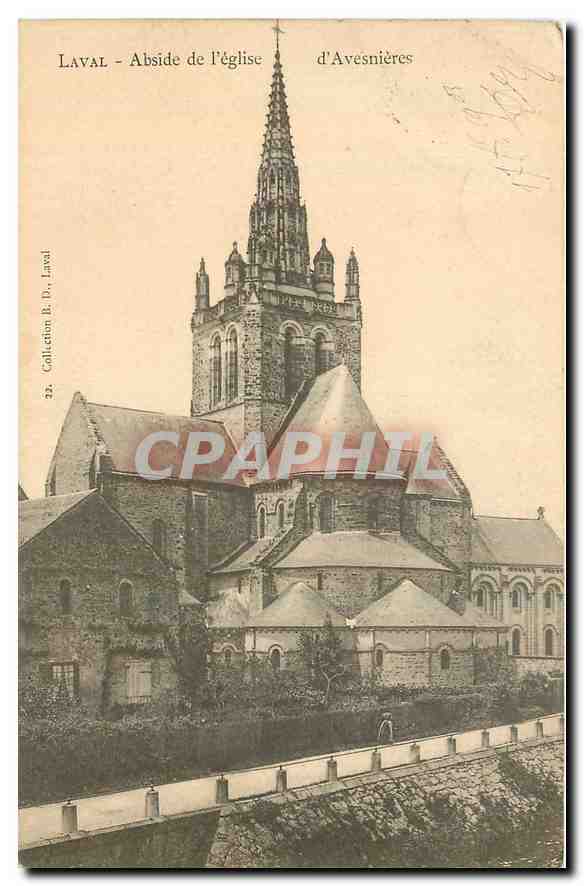 CPA Laval Abside de l'Eglise d'Avesnieres 