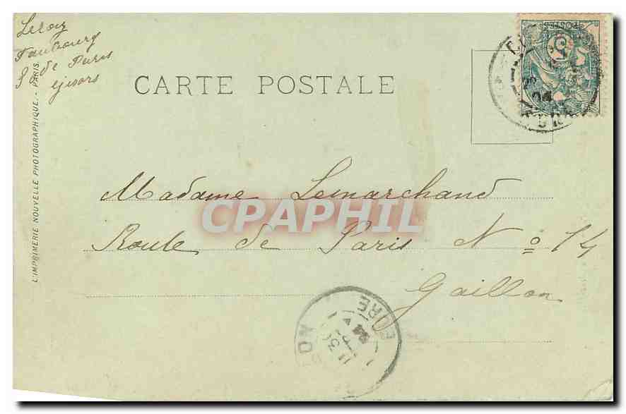 CPA Paris Le Bois de Boulogne Aux Acacias Chevaux — Rückseite