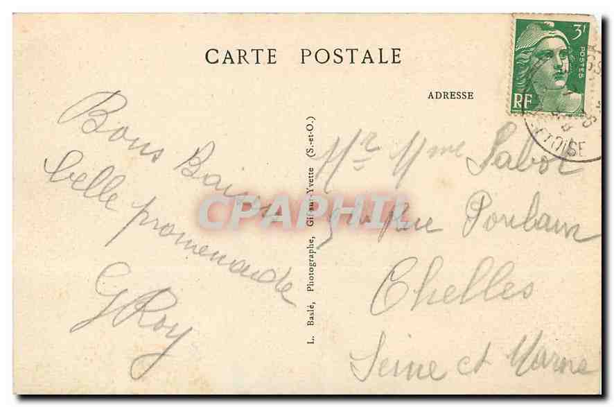 CPA Fontenay les Bois S et O Entree du Chateau  — Back