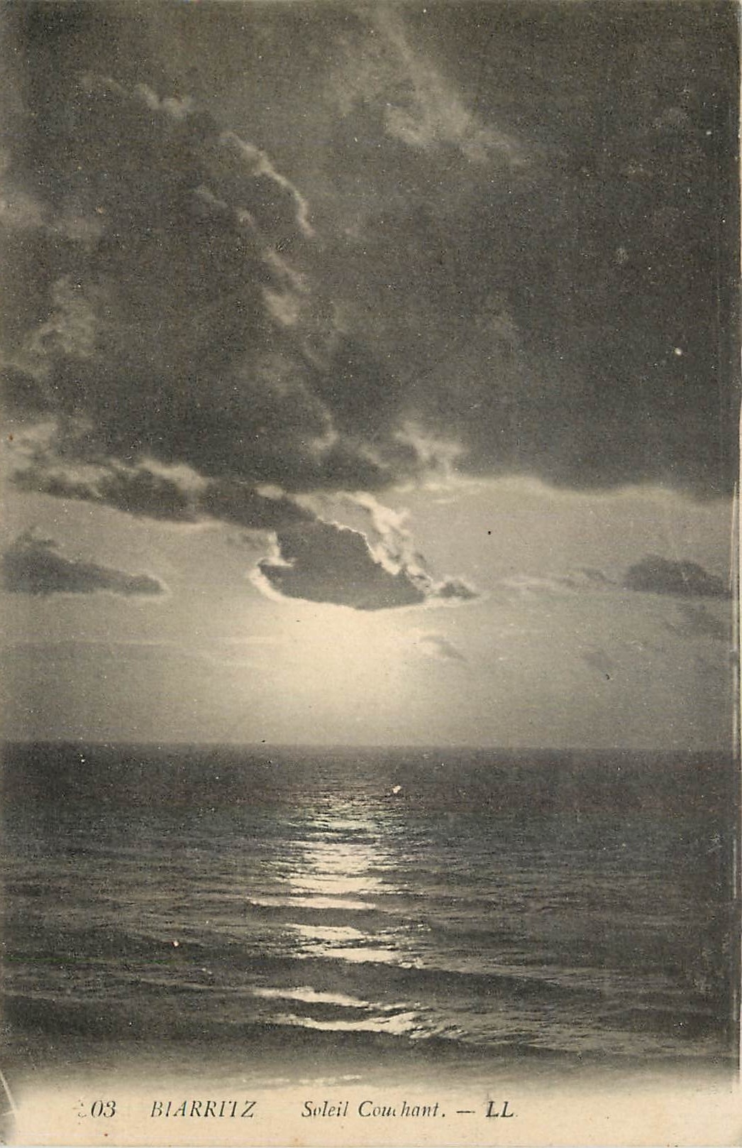 CPA Biarritz Soleil Couchant 