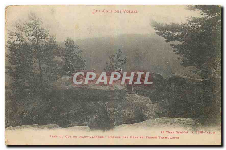 CPA Les Cols des Vosges Pres du Col du Haut St Jacques Roches des fees et pierre tremblante