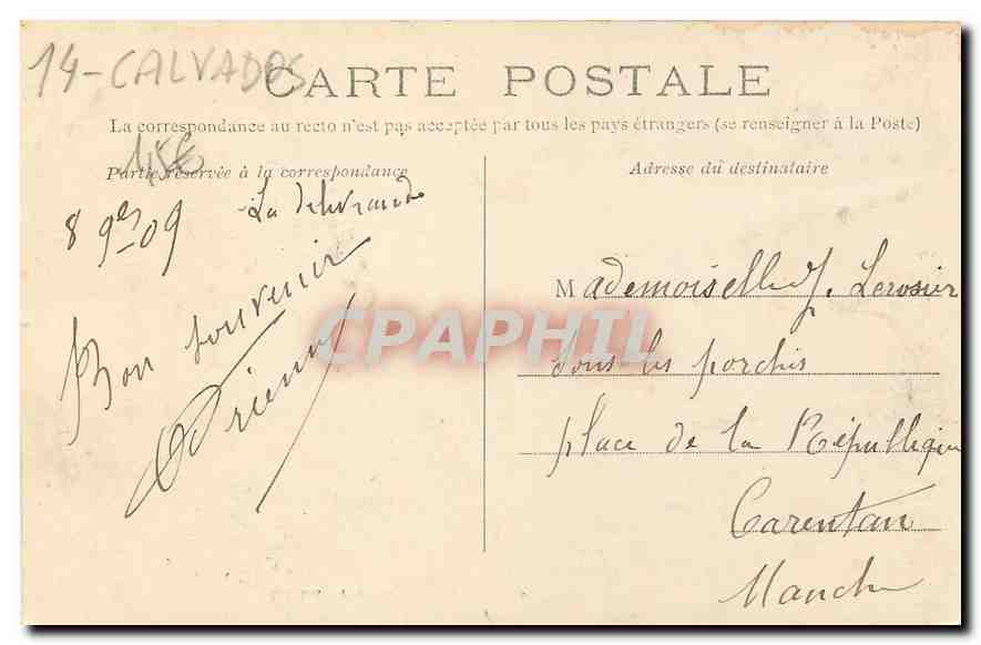 CPA Principale porte d'entree de la Basilique de Notre Dame de la Delivrande  — Rückseite