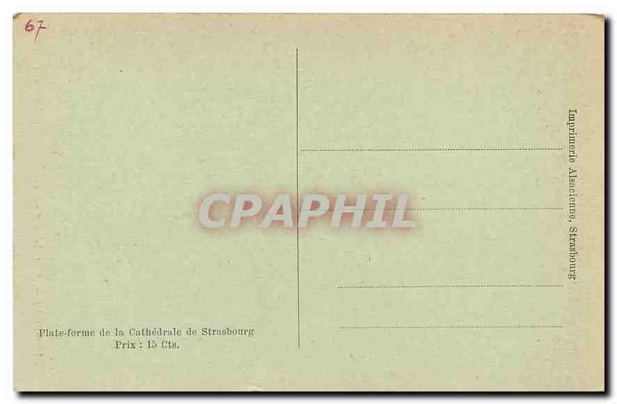 CPA Strasbourg Cathedrale Portail Saint Laurent  — Verso