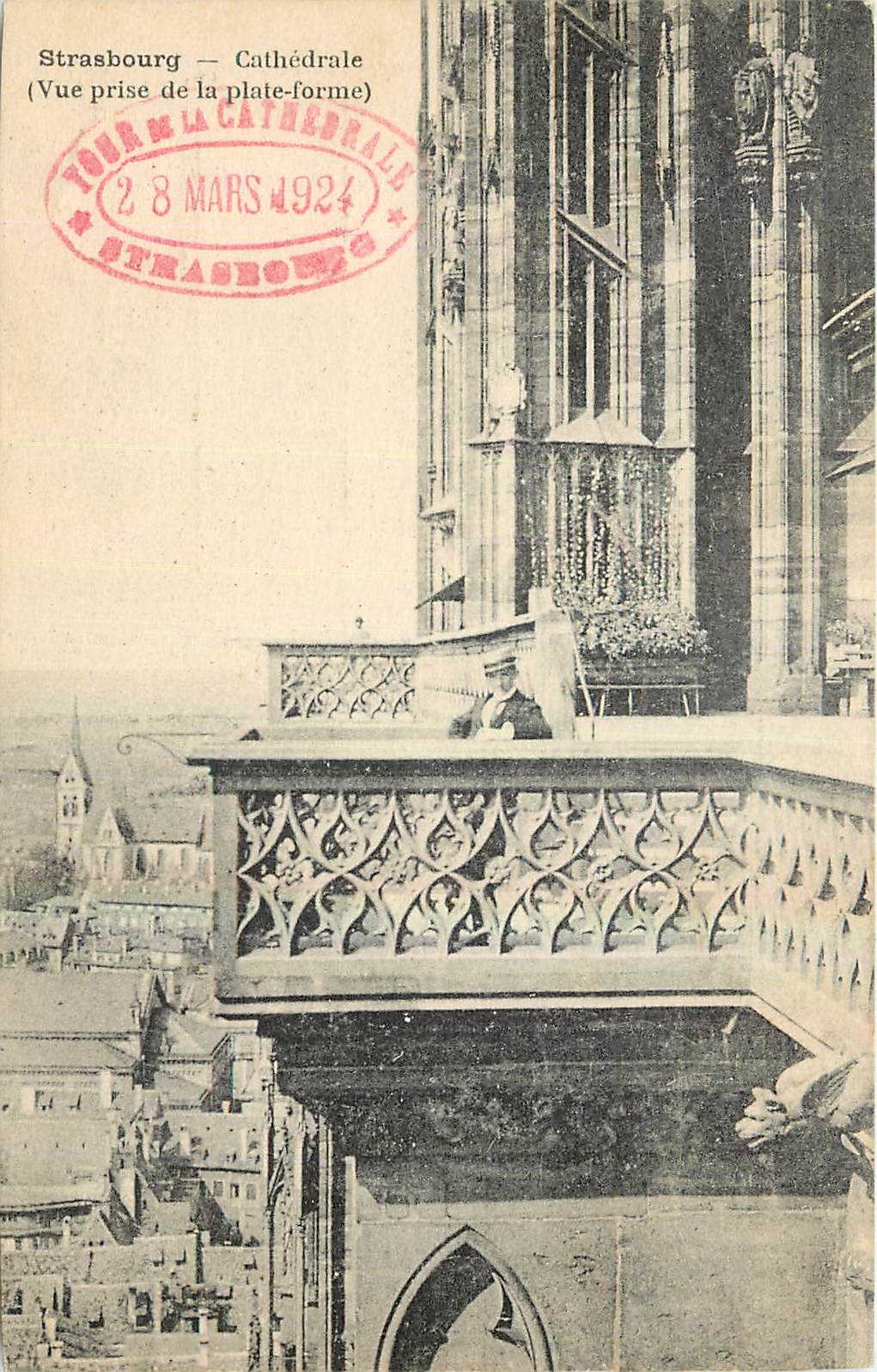 CPA Strasbourg Cathedrale Vue prise de la plate forme 