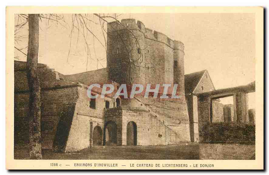 CPA Environs d'Ingwiller Le Chateau de Lichtenberg Le Donjon 