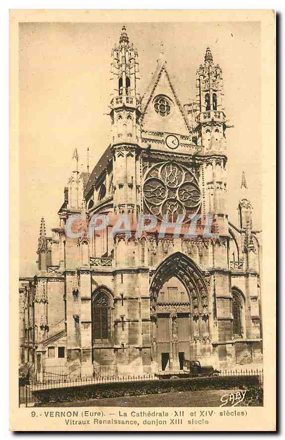 CPA Dijon Eure La Cathedrale Vitraux Renaissance 