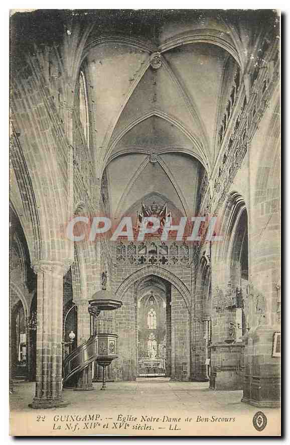Guingamp — Église Notre-Dame de Bon Secours — XIVe et XVe siècles — LL.