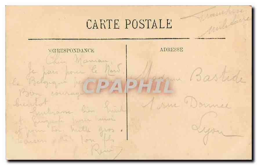CPA Marseille Le Boulevard Baille et Fontaine Cantini  — Rückseite
