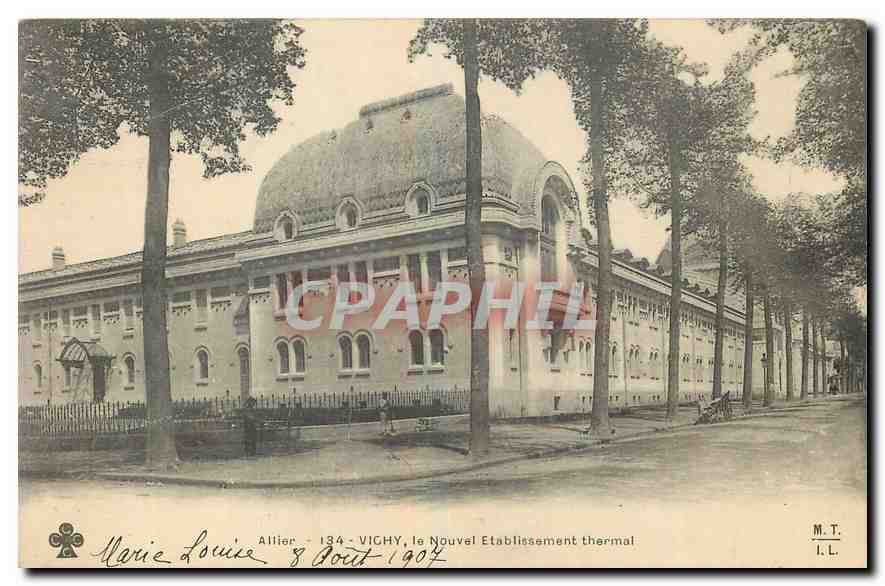 Vichy - le Nouvel Etablissement thermal — Allier - 134 - Vichy, 8 août 1904 — M.T. I.L.