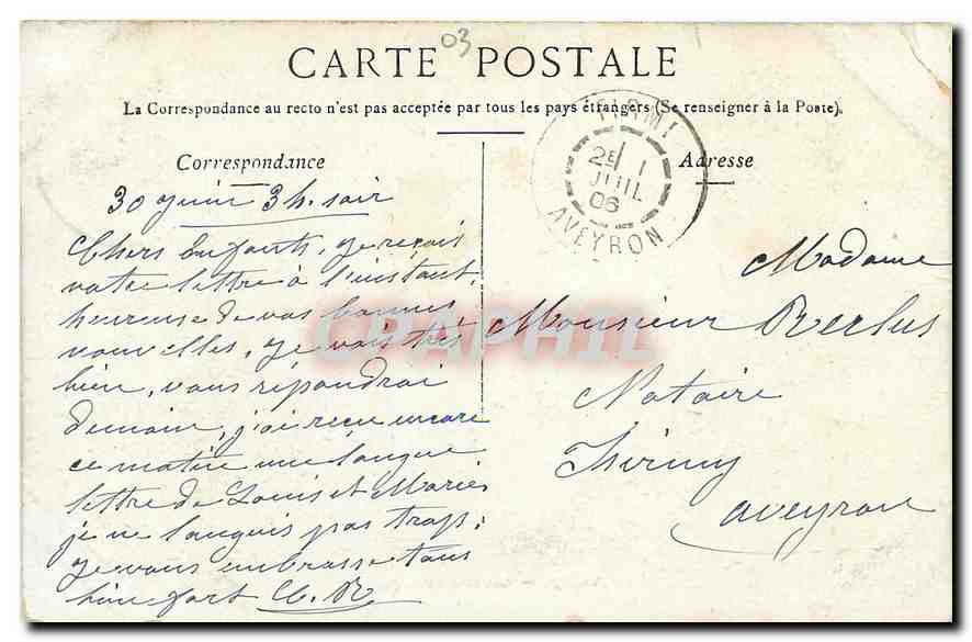 CPA Vichy Galerie Promenoir  — Verso