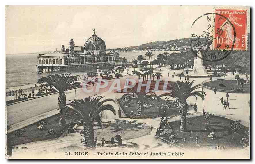 CPA Nice Palais de la Jetee et Jardin Public 