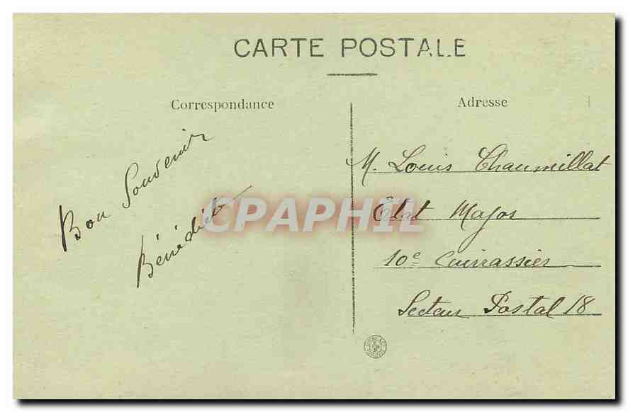 CPA Lyon Fontaine Bartholdi Place des Terreaux  — Verso