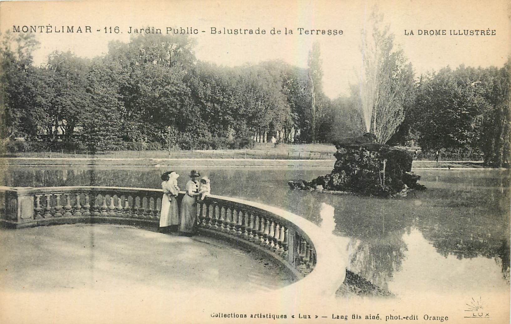 Montélimar - Öffentlicher Garten - Geländer der Terrasse — Künstlerische Sammlung « Lux » — Lang ältester Sohn, Foto-Verleger Orange