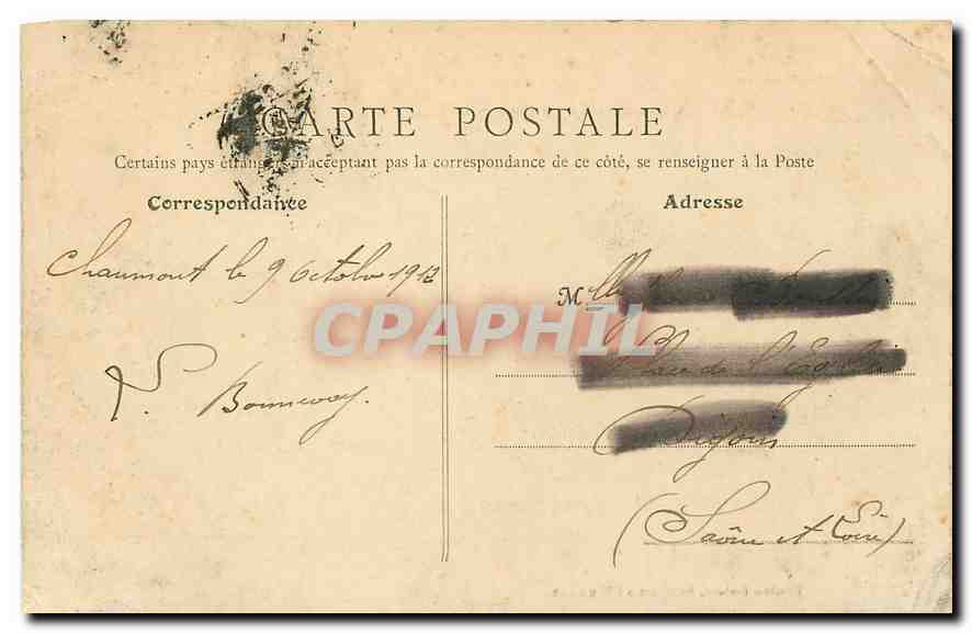 CPA La Haute Marne Chaumont Le Bord de la Marne  — Rückseite