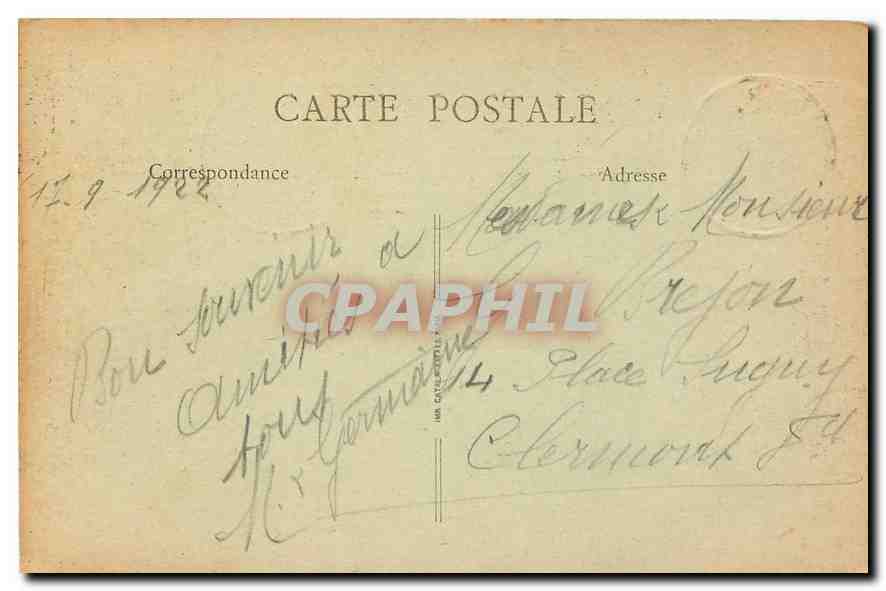 CPA Paris Palais de Justice  — Rückseite