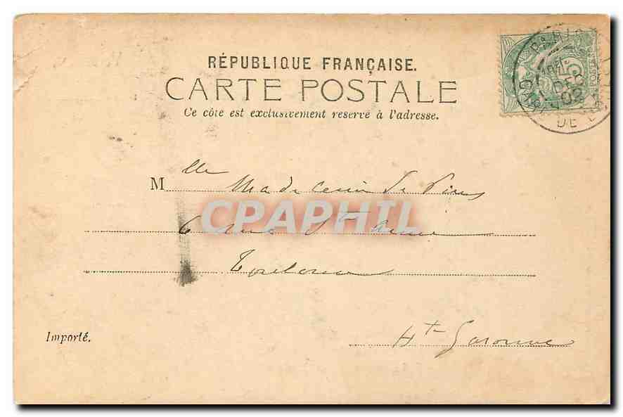 CPA Versailles Grotte et Pavillon de Musique  — Verso